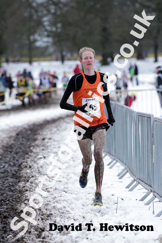Dan Garbutt (Durham City) finishing 3rd in the Northern Cross Country Championships.
